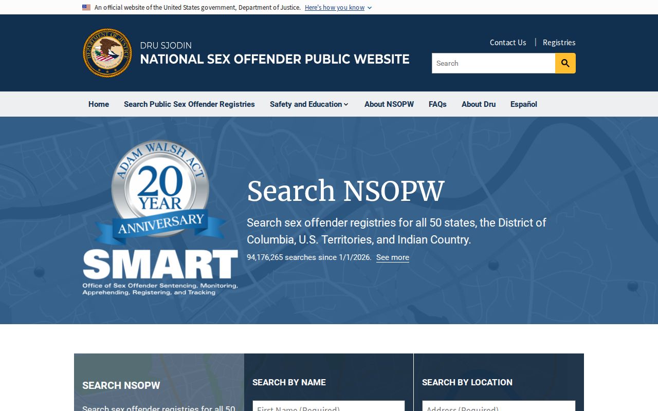 National search supplement for Garfield County sex offender records