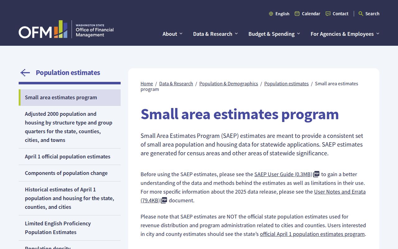 Pomeroy record check population estimate source